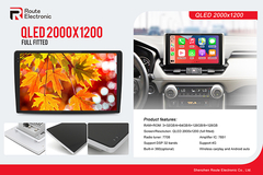 Android Universal-Autoradio mit QLED 2K-Bildschirm unterstützt 4G DSP Wireless Carplay Car Multimedia Pla