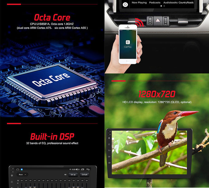 Universal Car Stereo 10inch Car Audio System Support Wireless Carplay Voice Command ​